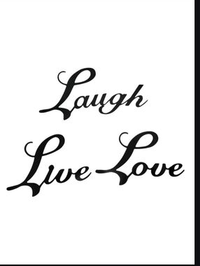 Black 'Laugh Live Love' Script Wall Words - Home Accents Decor